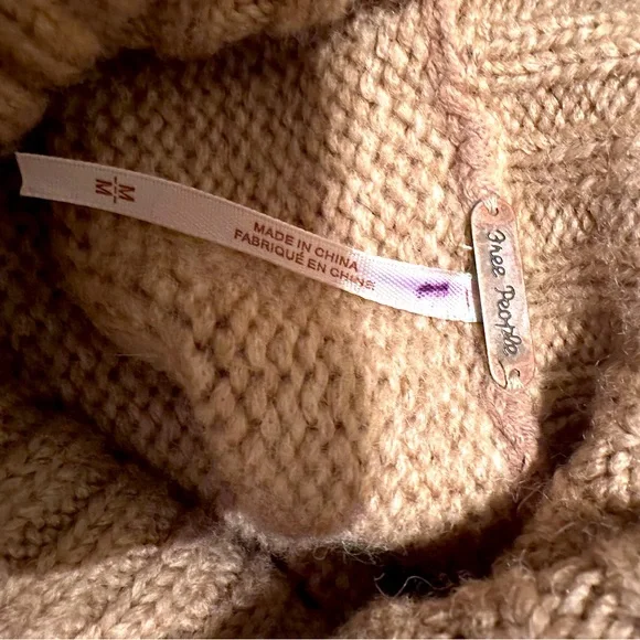 Free People Glacier Sweater Tan size Medium - Picture 10 of 12